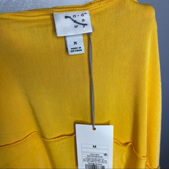 Sleeveless One Shoulder Knit Top a new day Yellow - Picture 7 of 7